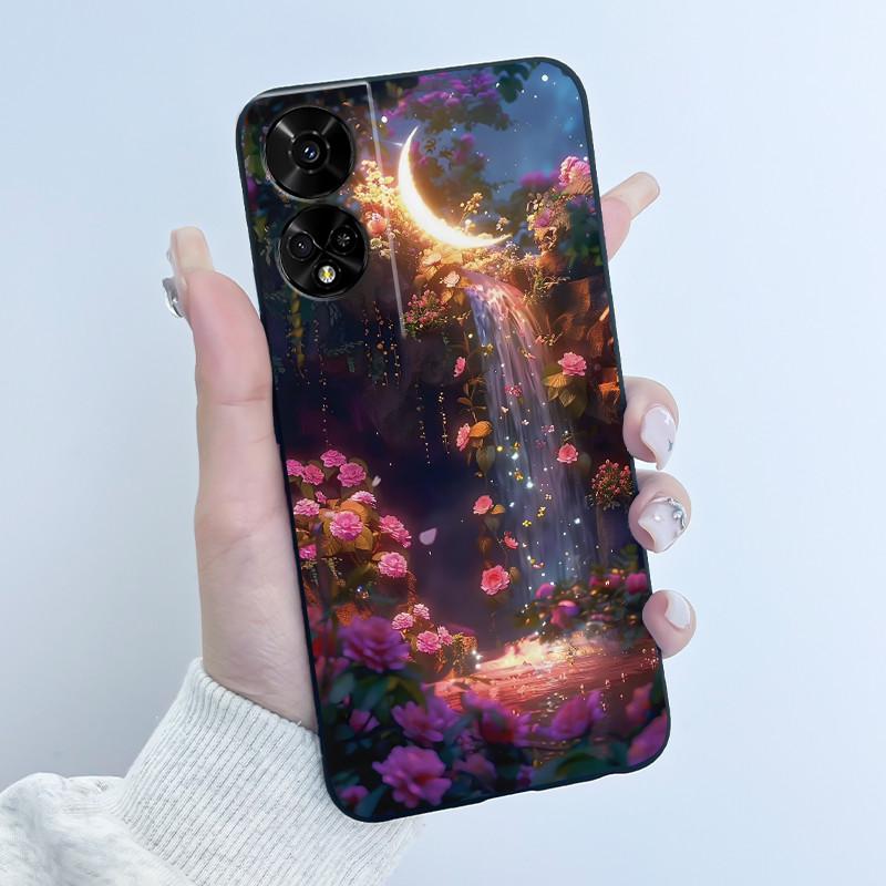 For TCL 50 5G / 50 SE Case Cute Rabbit Soft Black Silicone Back Cover For TCL 50SE Phone Cases TCL50 XE NxtPaper 5G Etui Fundas