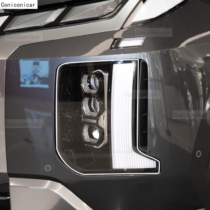 For HYUNDAI PALISADE -2024 Car Exterior Headlight Anti-scratch Front Lamp Transparent TPU Protective Film Accessories