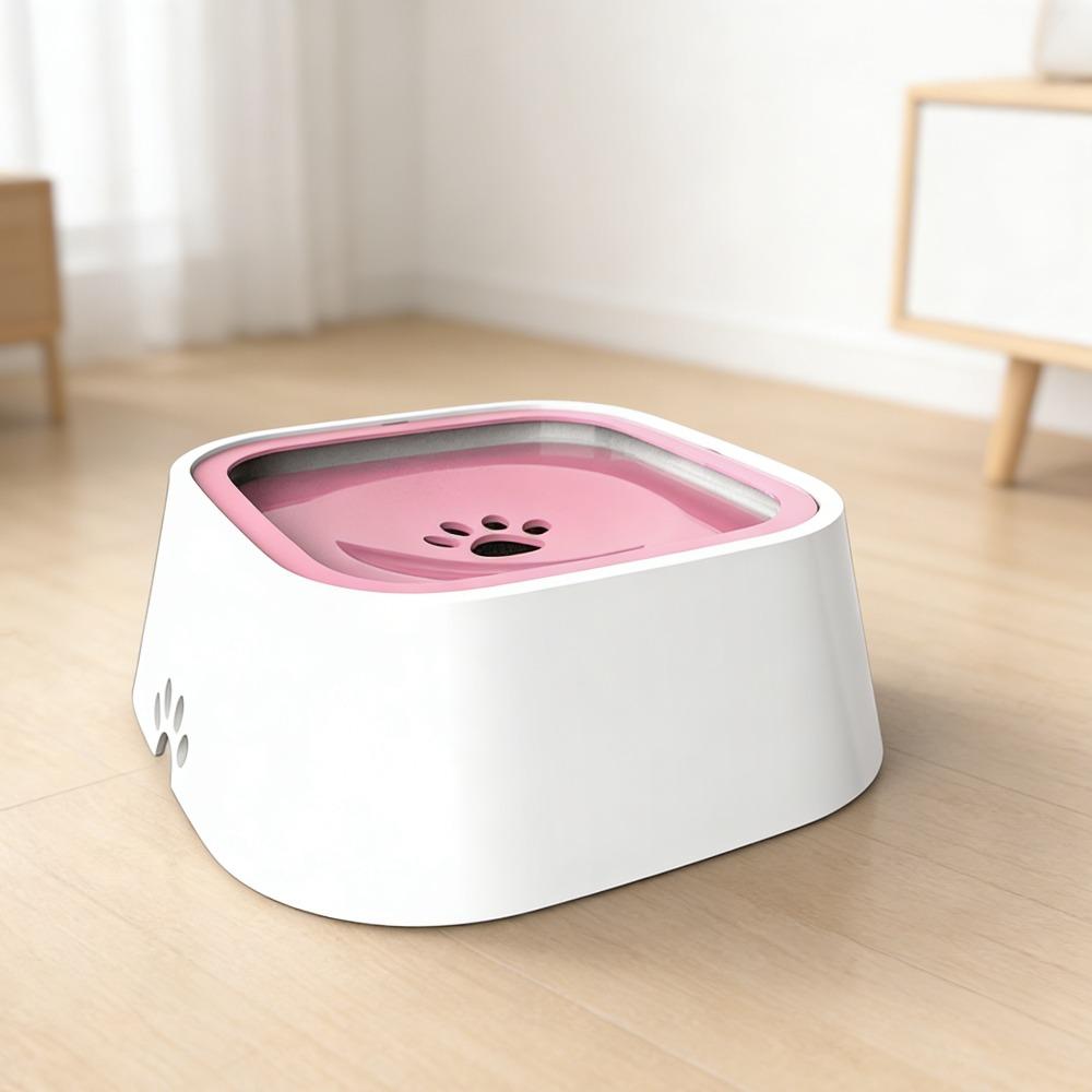 No Wet Mouth Floating Pet Bowl Anti Tipping Dog Water Dispenser Splash Proof Cat Bowl