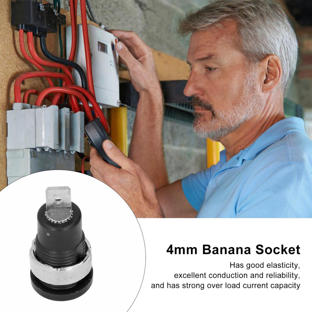 20Pcs Banana Socket 4mm Strong Connectivity Corrosion Resistance Good Performance Electrical Test Accessories