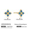Youthway 3pcs/set Zircon Cross Pendant Drop Earring For Women 18K Gold PVD Plated Stainless Steel Waterproof Charms Jewelry