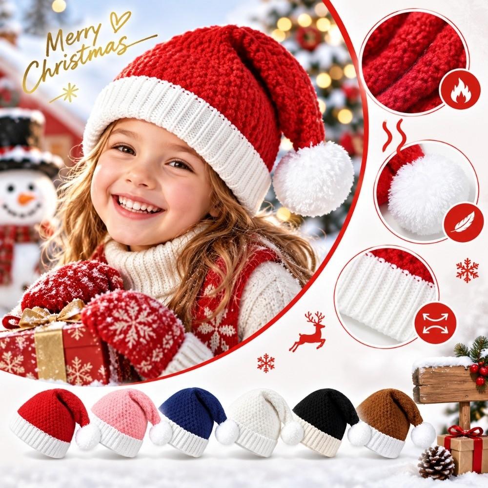 Stickad stickad julhatt med tofs Julfesthatt Tofsmössa stickad Vuxna och barn