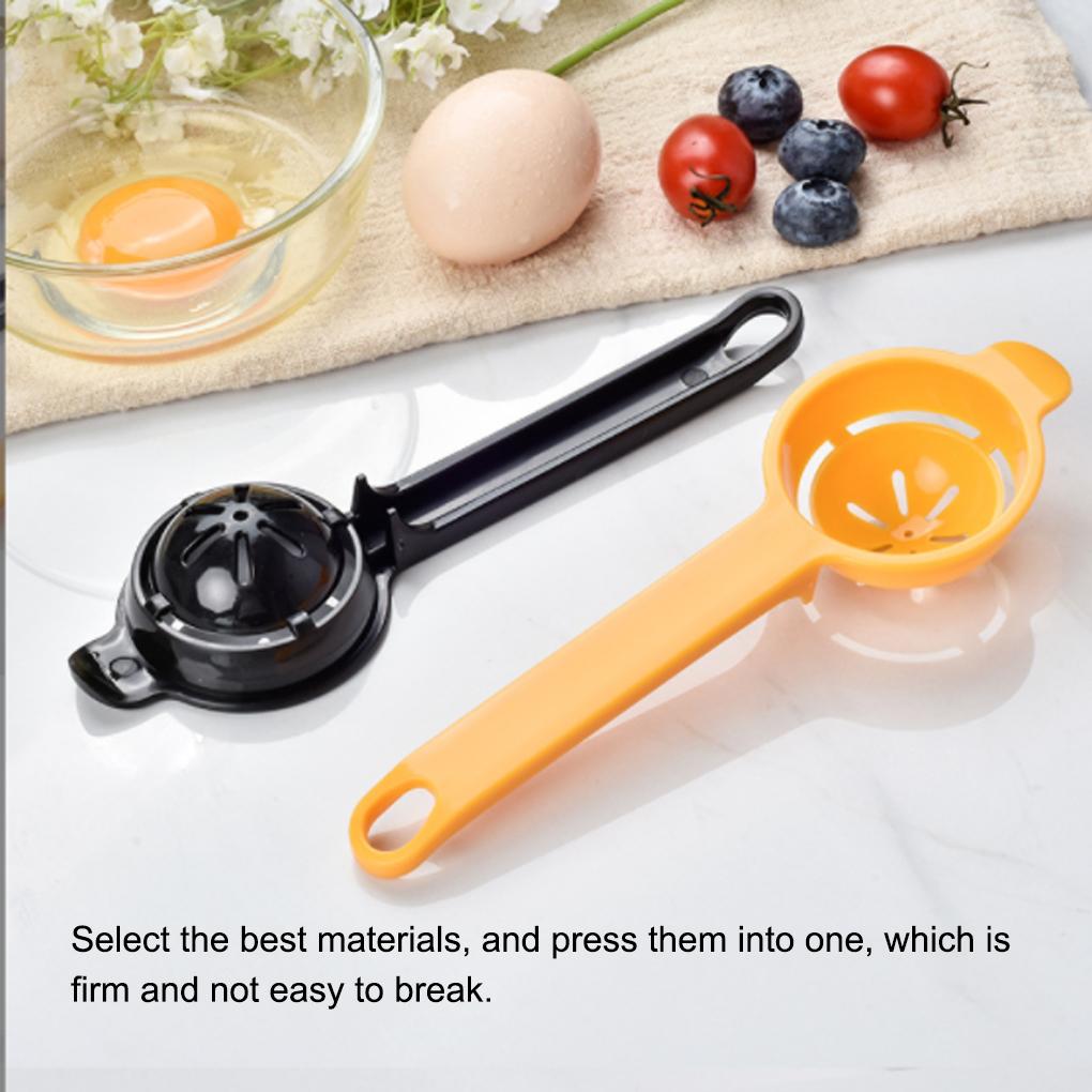 Separatore di uova con manico lungo, filtro in plastica, fessura per carta, per torte, dessert, pasticceria, utensili da cucina per la casa, gadget da cucina