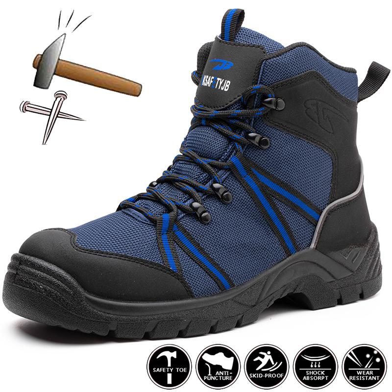 Anti-Static Work Boots Men Safety Shoes Men For Work Shoes Outdoor Hiking Boots Puncture-Proof Safety Boots
