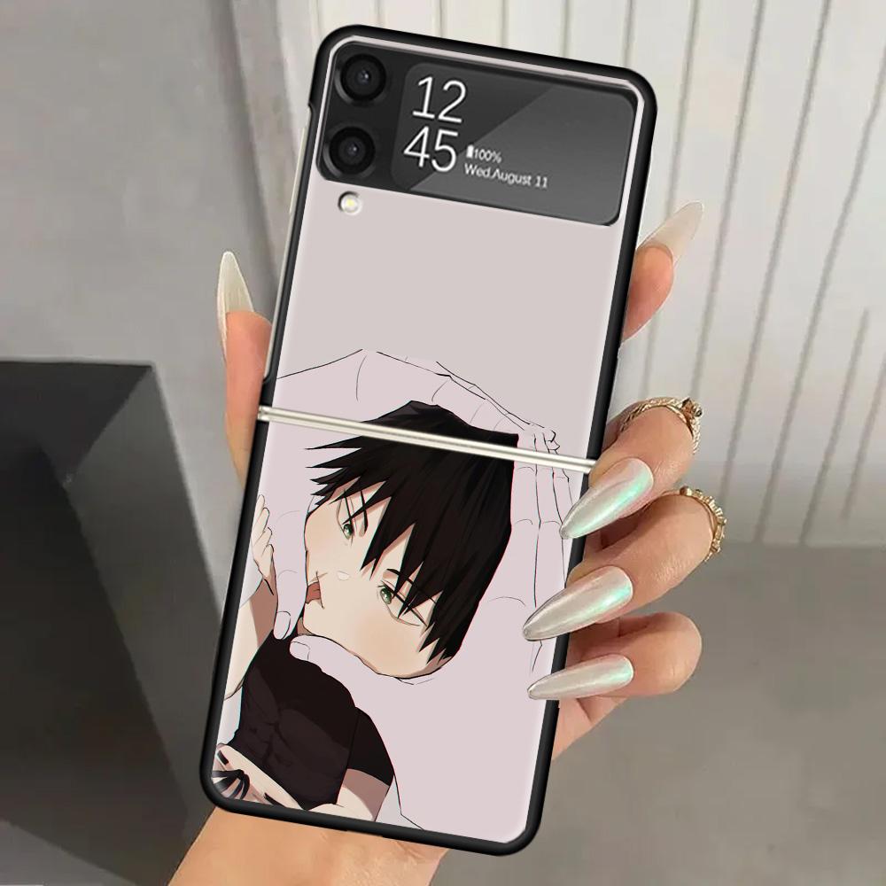 Kaisen J-Jujutsu Cute Hard PC Back Phone Case for Samsung Galaxy ZFlip 7 6 5 Z Flip 4 ZFlip6 Z Flip7 5G ZFlip4 Flip3 Zflip5 Cove