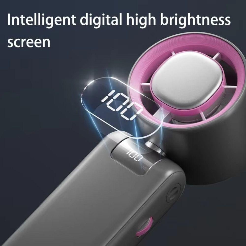 LED Digital Display Small USB Charging Fan Portable Turbo Fan Women Makeup Tools