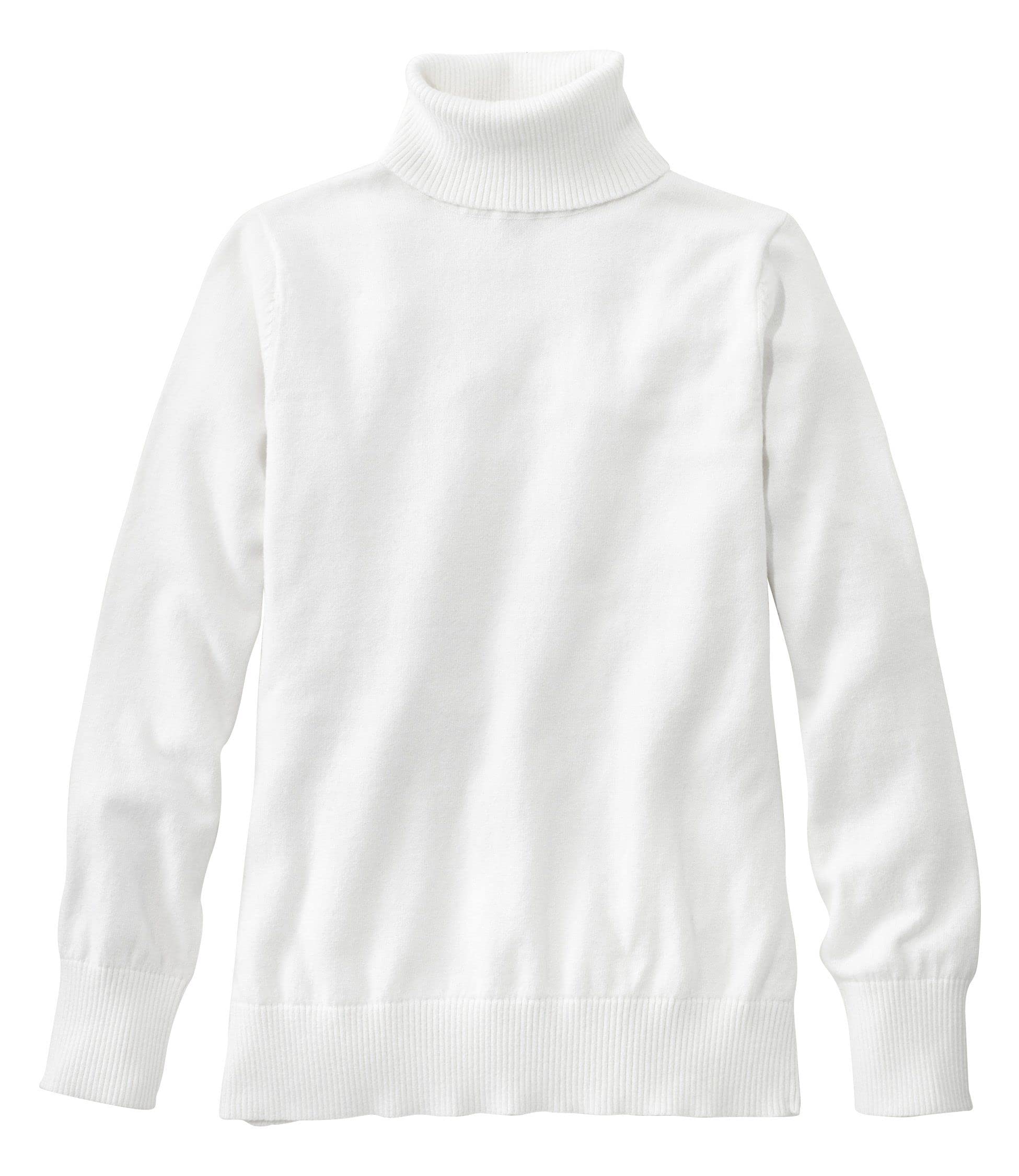 

LL Bean Turtleneck US Petite Size Sea 1000017898 Women s Cotton/Cashmere Sweater, Fit, Small, Salt, White,