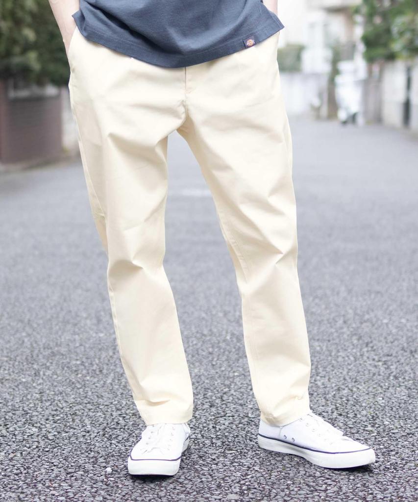 Dickies Men's Stretch Twill Chinos with Drawstring Waist, Easy-Drying, One-Wash, Size M