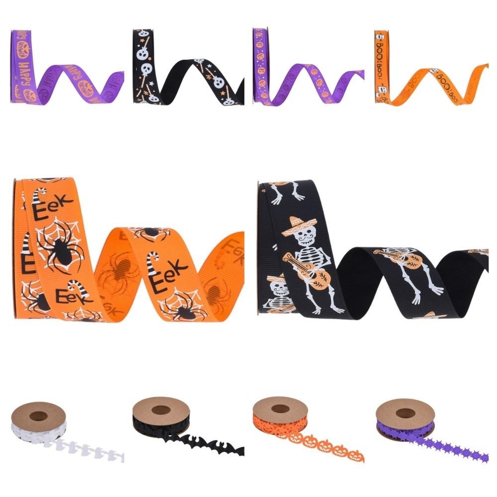 Pumpkin Halloween Decorative Ribbon Bat DIY Ribbon Strips  Party Decor