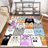 Cartoon Cats Pattern Carpet with Colorful Playful Kittens Design for Home Decor Suitable for use as an anti-slip for room and bedroom sofas