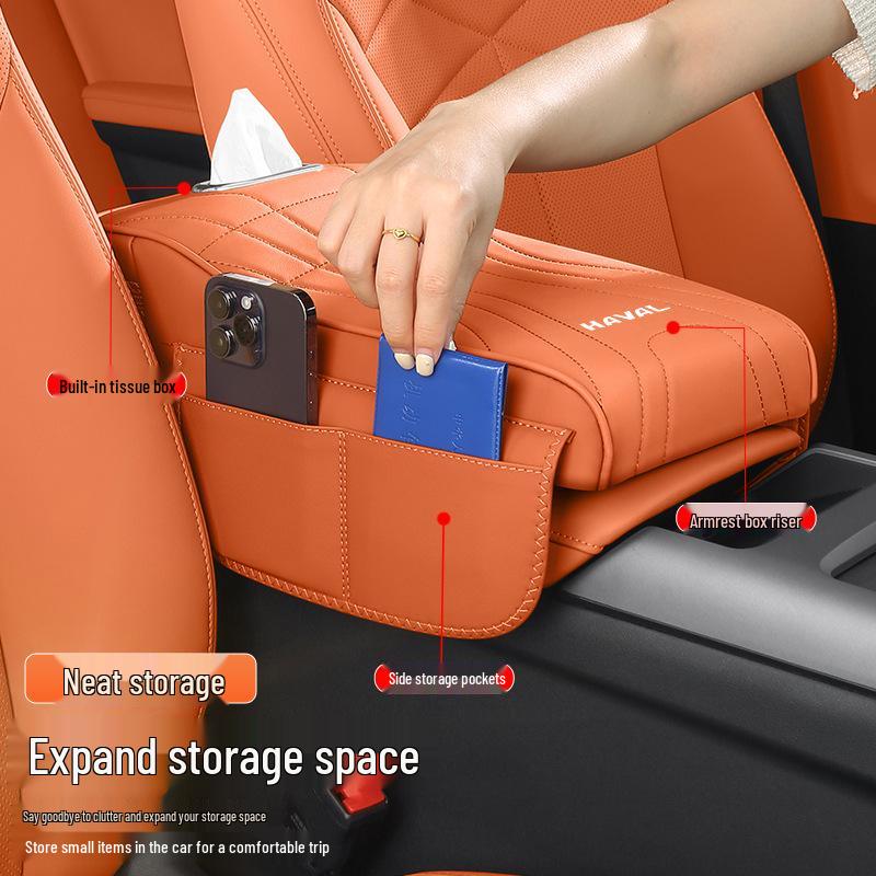 Haval H6/H9 Car Armrest Box Pad & Multifunctional H8 Heightening Pad with Tissue and Storage Box