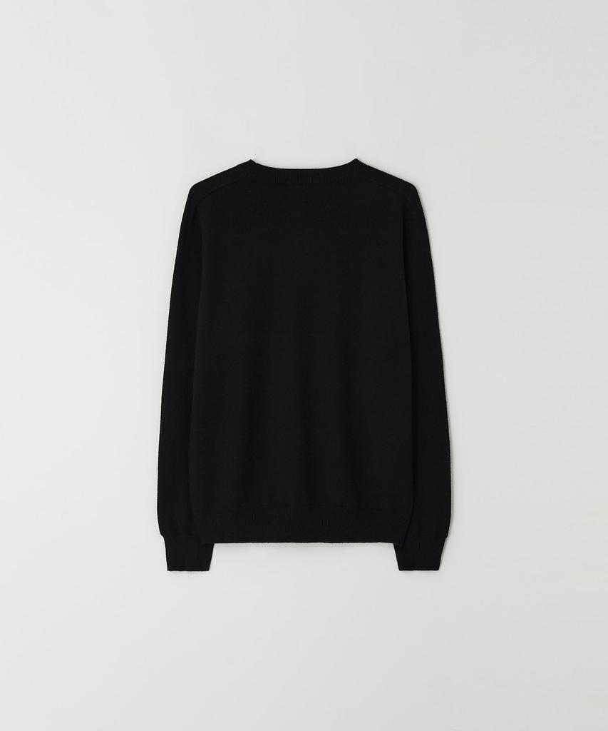 EZIO Wholegarment Cashlike Round Knit_Black