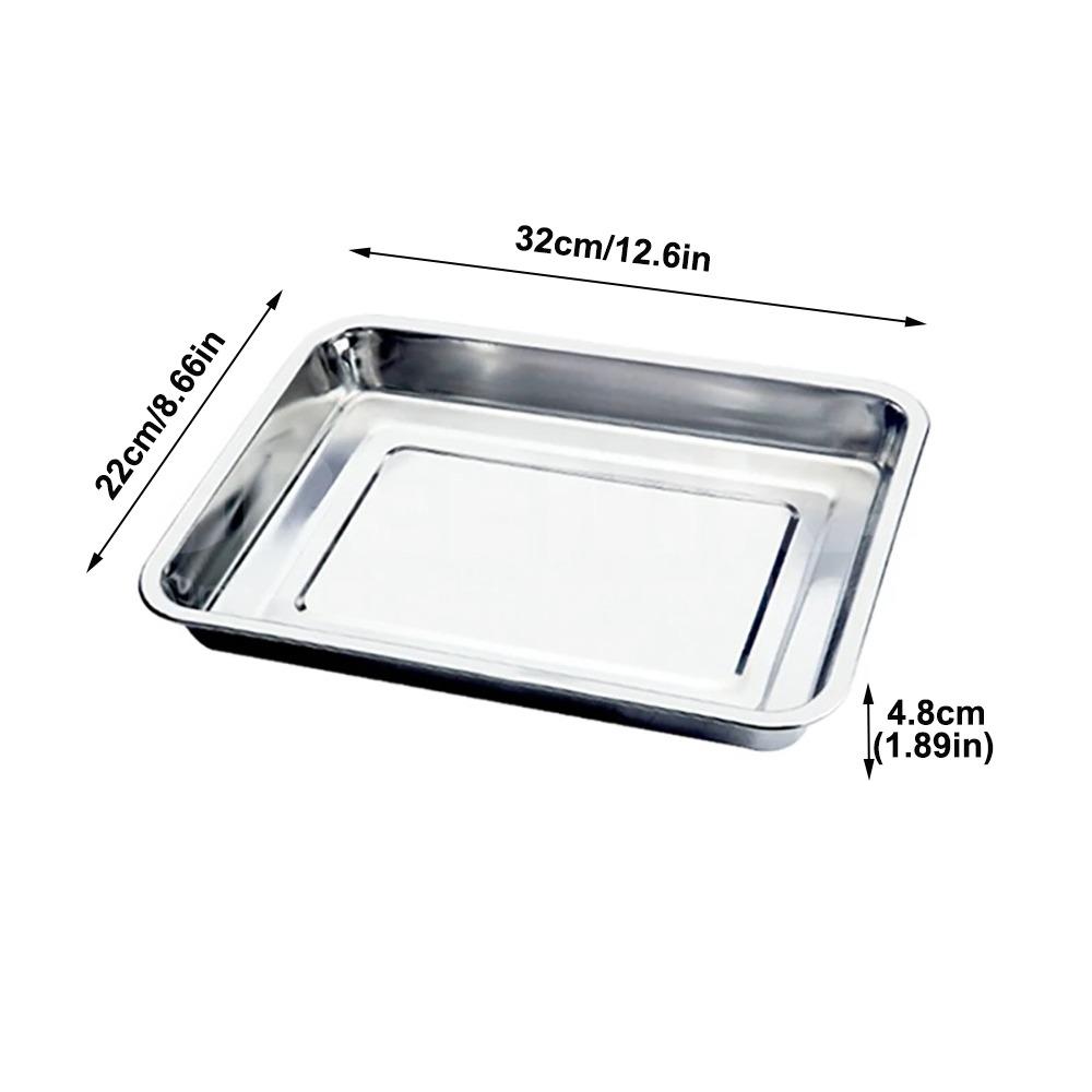 Rectangle Stainless Steel Tea Tray For Home Office Teahouse Restaurant Japanese Style Serving Platter Kitchen Bar