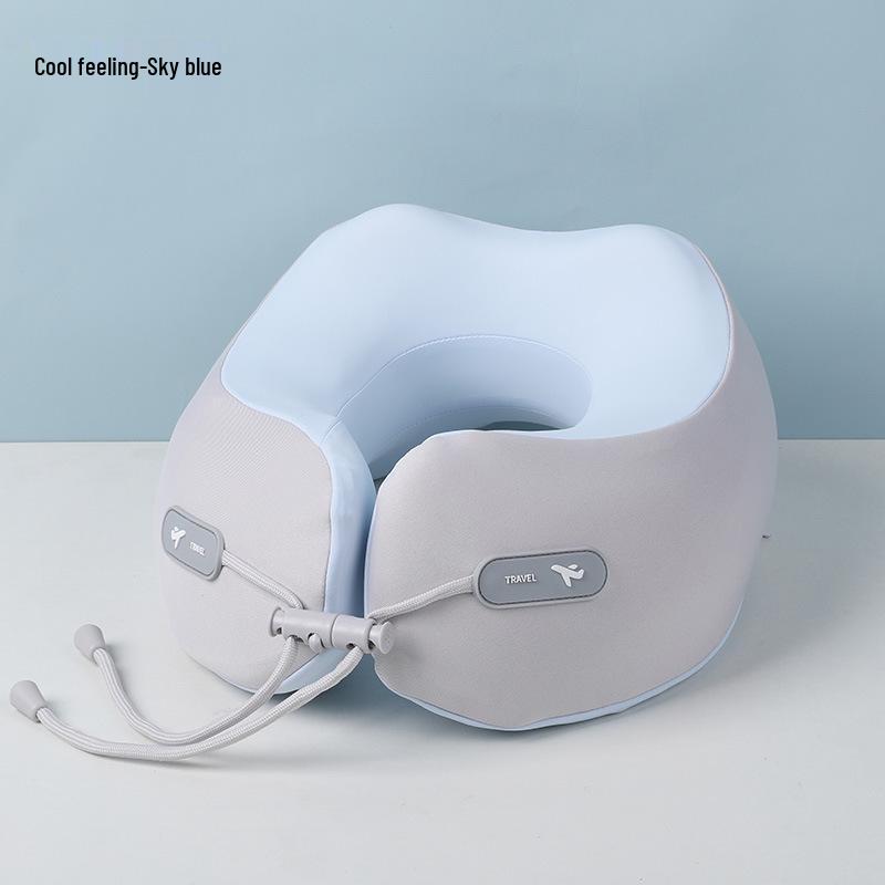 Portable U-Shaped Memory Foam Neck Pillow for Parent-Child - Foldable Travel, Airplane, Office & Nap Support