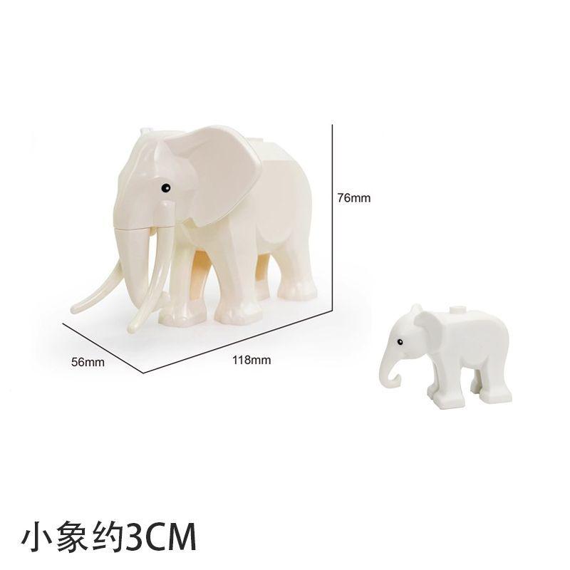 MOC Zoo City Farm Building Blocks Animal Accessories Tiger Gorilla Giraffe Eagle Deer Elephant Mini bricks Toy Gift Set Y009