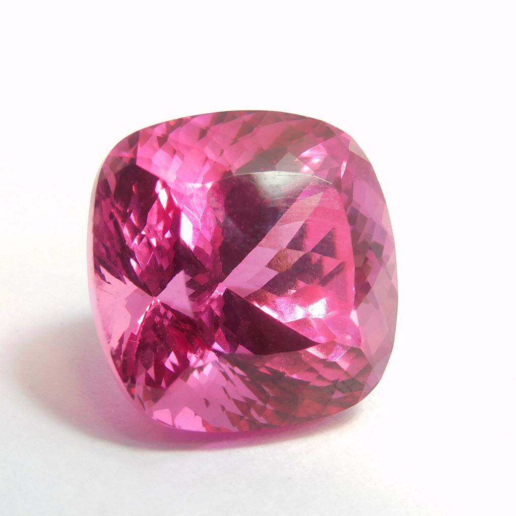 Natural Pink Ruby Loose Gemstone Square Cushion Cut 25.00 ct for Jewelry Making and Gem Collections