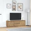 TV Stand with LED Lights Artisan Oak 160.5x41x50 Cm