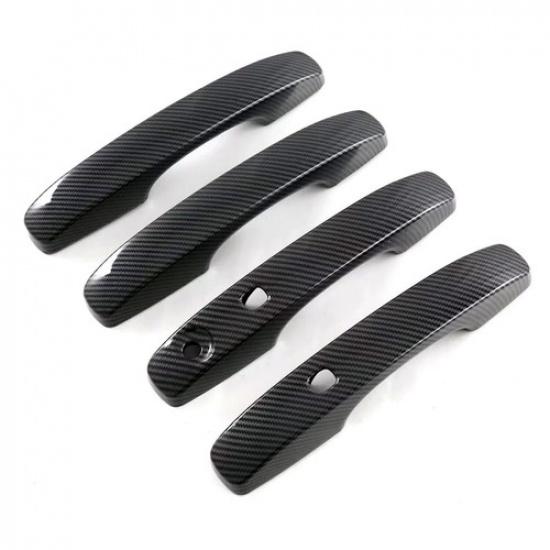 Carbon Fiber 4X Exterior Door Handle Cover Trims For Ford Ranger 2023 2024 2025