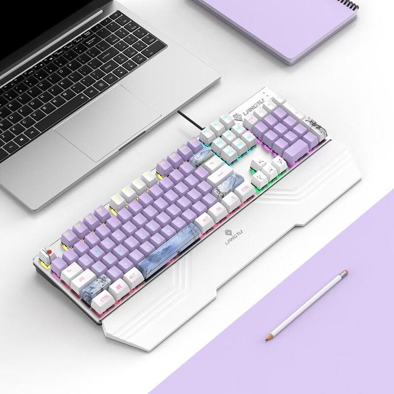 OLOEY Wired Hot-Swappable Mechanical Gaming Keyboard with Wrist Rest