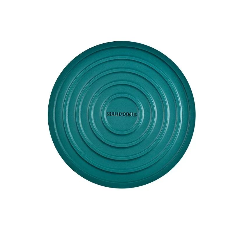 1PC Silicone Mat Coasters Food Grade Material Placemats Anti-slip Table Mats Kitchen Accessories Round Coasters Placemat