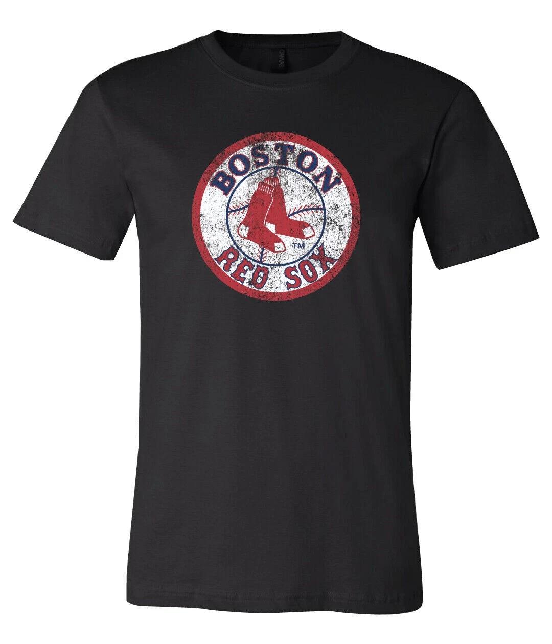 Boston Red Sox Distressed Vintage logo T-Shirt Sizes S-6XL!! Fast Ship 4XL