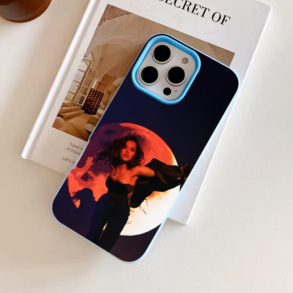 Fashion Becky G Jelly Double layer Light Blue Mobile Phone Case for iPhone 17 16 15 14 13 12 11 Air Pro Max Plus Protective