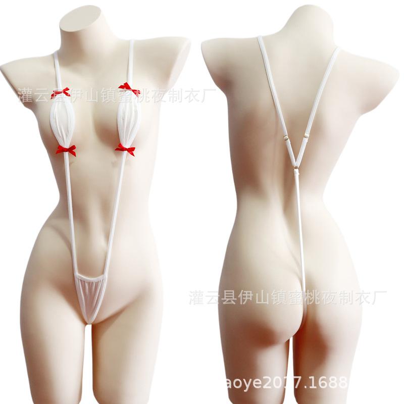 Japanese Erotic Underwear Dead Library Water One-piece Bikini Three-point Tights Bed Teasing Pure Desire Set