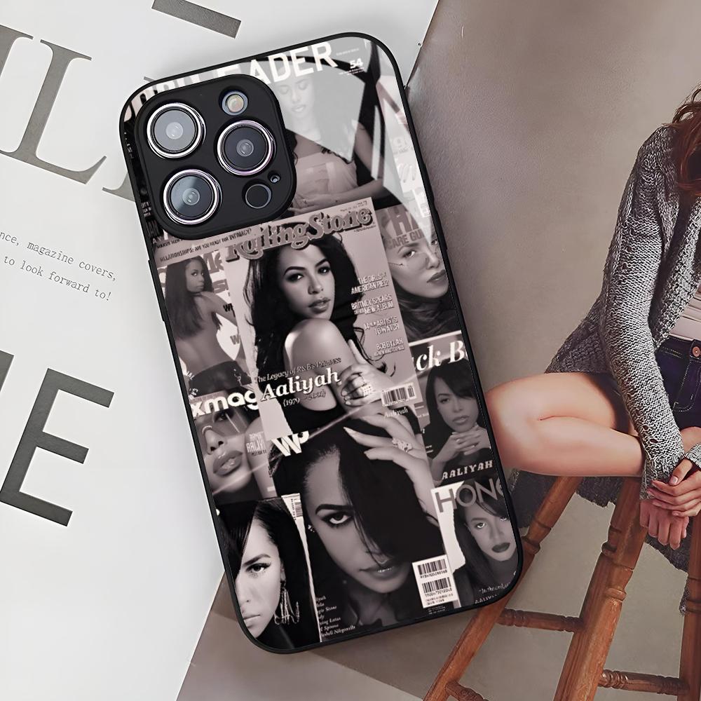 

A-Aaliyah Hip Hop Music Phone Case for Iphone 16 15 14 12 11 13 Pro Max Mini X Xr Xs Se 8 Puls glass Cover iPhone 13