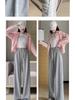 Women's 2025 Spring/Fall Straight Wide-Leg Drawstring High-Waisted Floor-Length Slimming Sweatpants