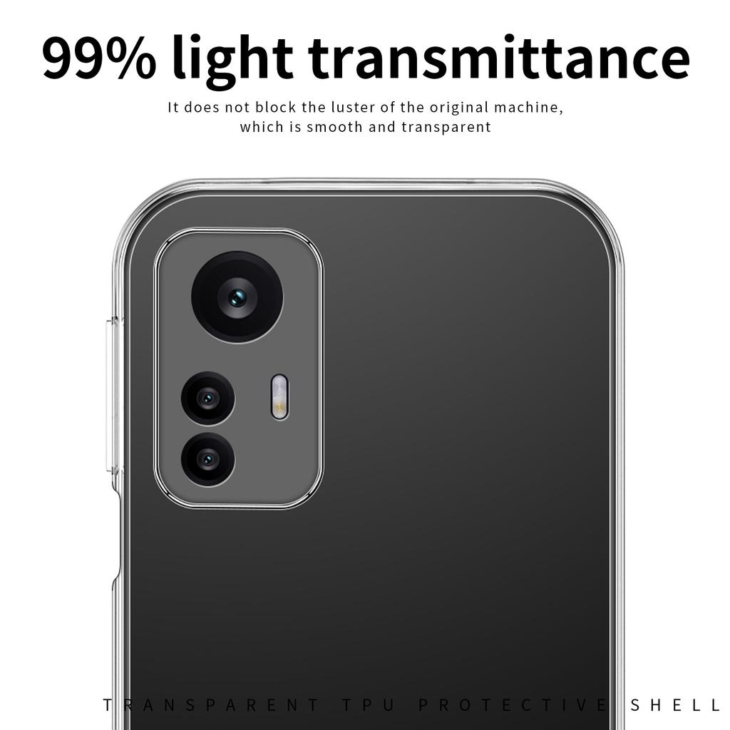 MOFI For Xiaomi Redmi Note 12S 4G Drop-proof Transparent Smartphone Case Soft TPU Phone Cover