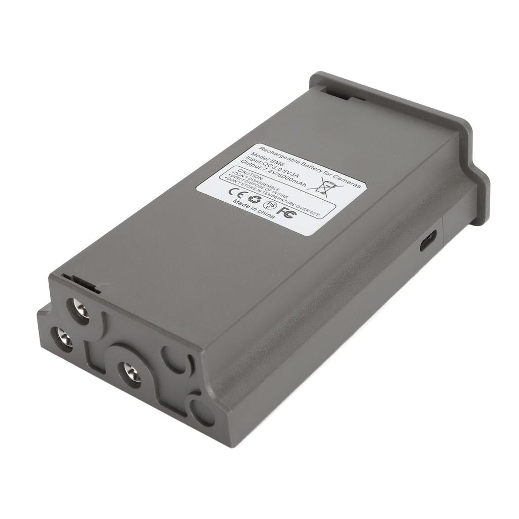 Akumulator do aparatu myśliwskiego Szary 6000mAh Akumulator litowo-jonowy z lampką kontrolną do ładowania