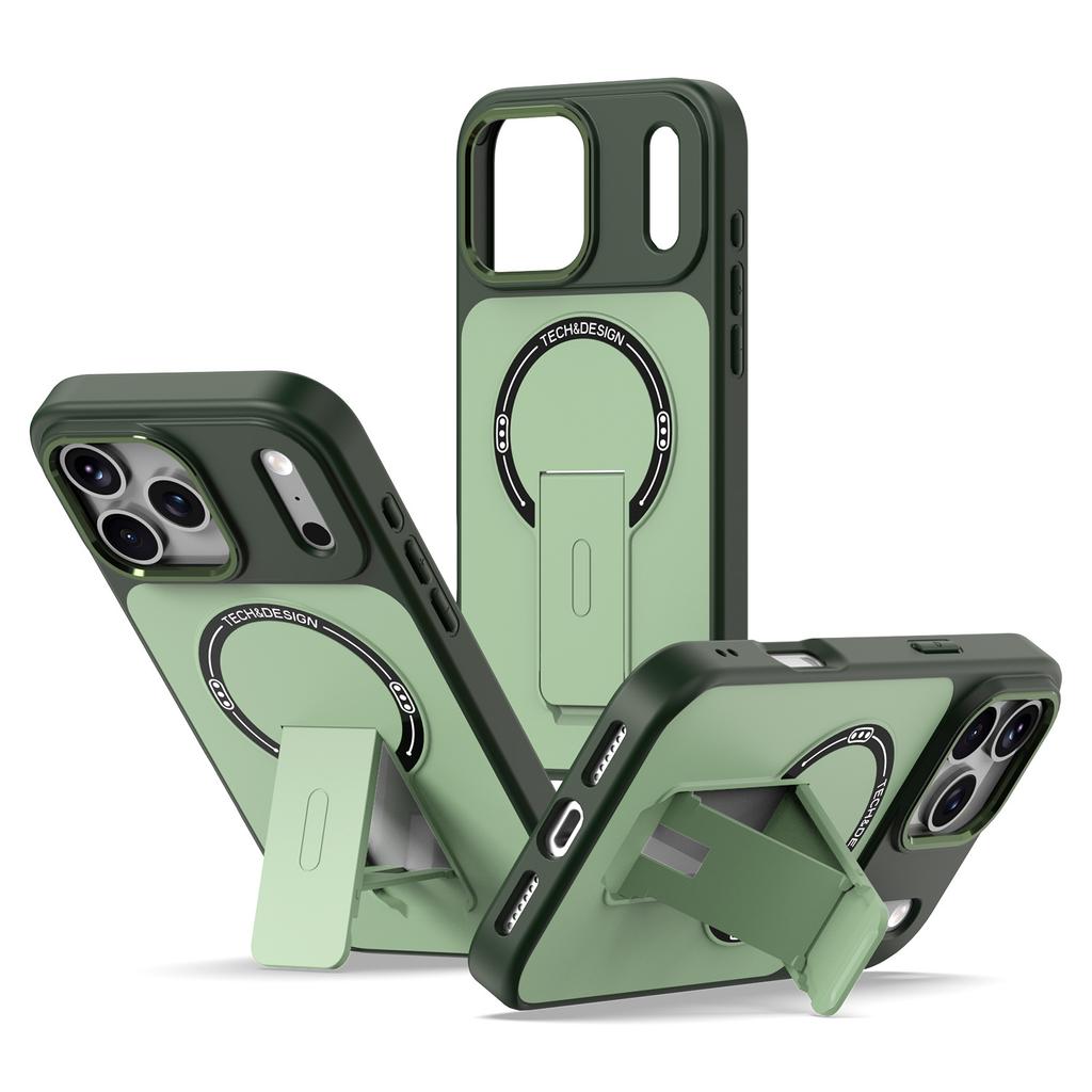 Applicable To iPhone17ProMax Fanjiang Magnetic Mobile Phone Case iPhone16Pro Bracket Anti-drop 15 Protective Case