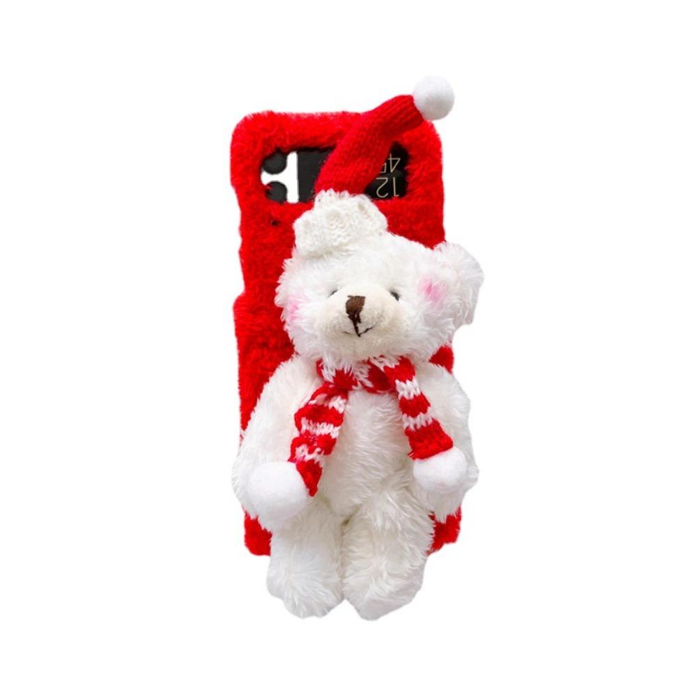 Half-wrapped Z Flip 3 Phone Cover Folding Phone Case Z Flip 4 Bear Phone Case  Girls Gift