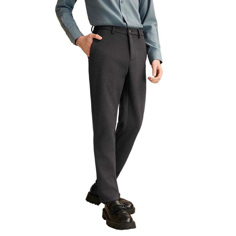 

Hodo Men s Wool Blend Straight-Leg Warm Casual Pants 36