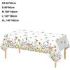 New Butterfly Wildflower Spring Floral Tablecloth Waterproof Reusable Table Mat Rectangle Shape DIY Table Cover Party