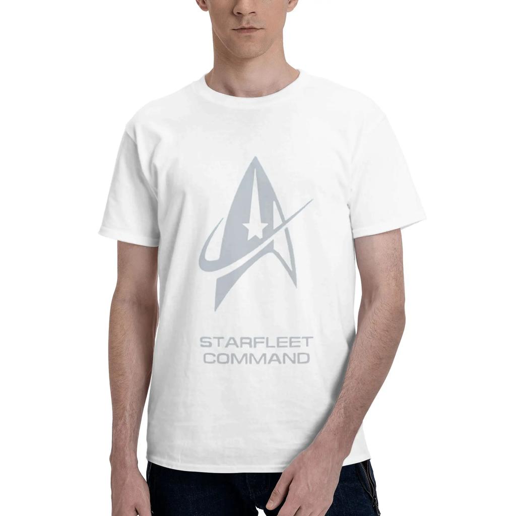 Star Treks Science Fiction TV Series 100 Cotton TShirt Mens Oversized T Shirts Men Round Neck Short Sleeve S6XL