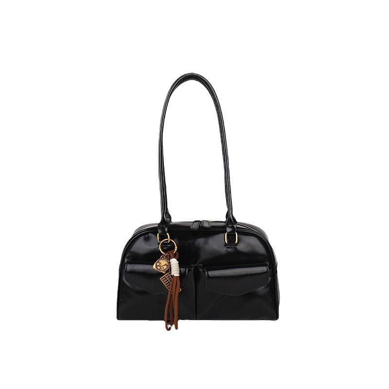 2025 autumn and winter new fashion pillow bag women's autumn and winter retro Boston bag portable shoulder bag