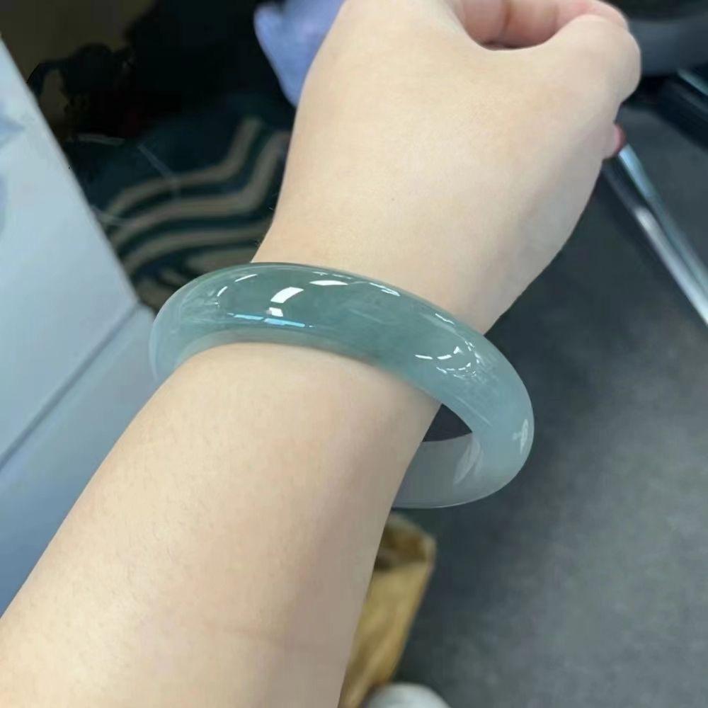 Authentic Burma a Grade Jade Bracelet Bangle Gemstone Green Jade Bracelet Bangles 58mm