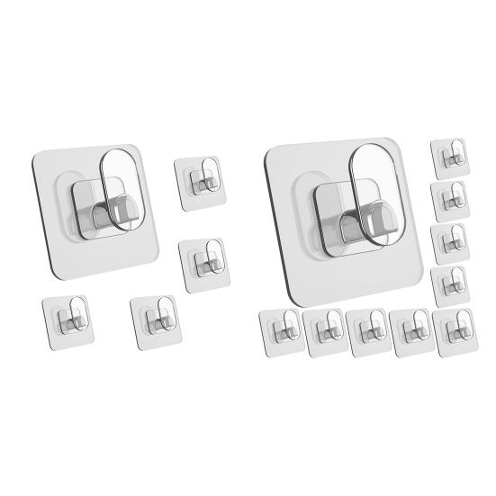 5/10 szt. Przezroczysty haczyk ścienny Mocna przyczepność Montaż bez wiercenia Haczyk na ręcznik Organizer do kuchni i łazienki Dekoracja domu