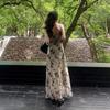 Cold Ink Butterfly Floral Suspender Dress Women's 2026 Summer New French Chic Slim Temperament Dress