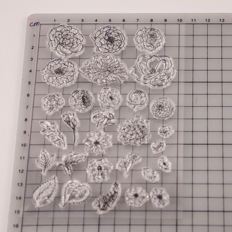 Flower Stamp Silicone Clear Seal Handmade Paper Card Greeting Card Decor Top Sale