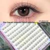 Mengjie Shangpin Large Capacity Stemless Fishtail Self-Adhesive Cluster Eyelashes - Natural Look for Beginners