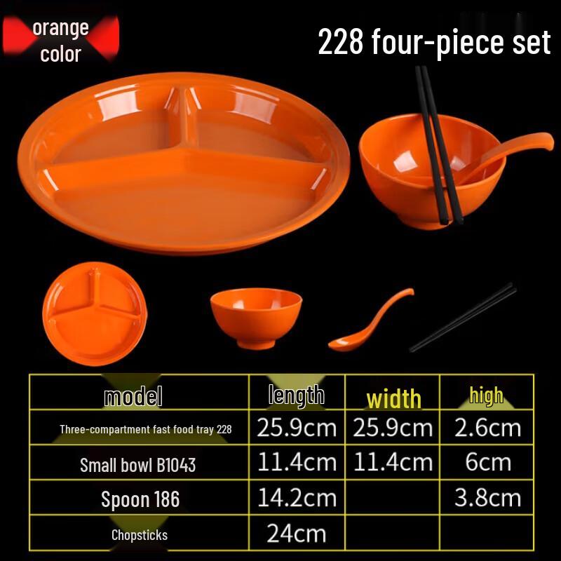 Melamine Divided Meal Plate