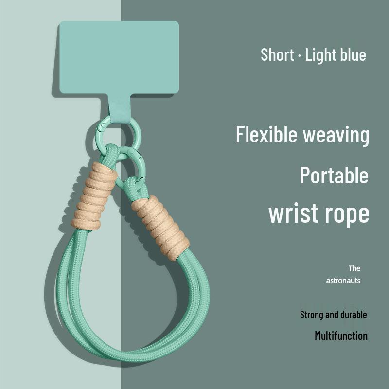 Popular Color-Block Phone Lanyard: Multifunctional Anti-Loss Case, Earphone Cover, Toy Bag, Woven Wrist Strap