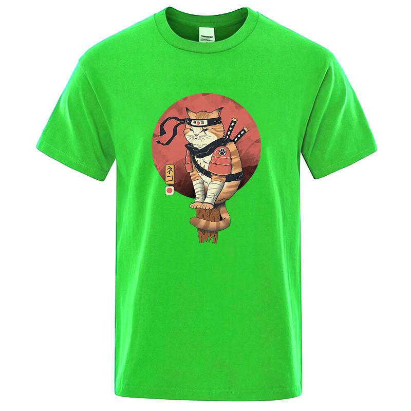 Mens High Quality Tshirt 100cotton Loose Short Sleeve Funny Knife Cat Print Loose Summer Men Tshirt Cool Tshirt Men Tees