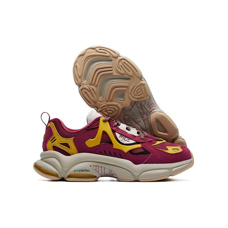 FILA RJV Fabric Low-Top Sports Casual Shoes Women Sneakers Burgundy F12W111138FBJ