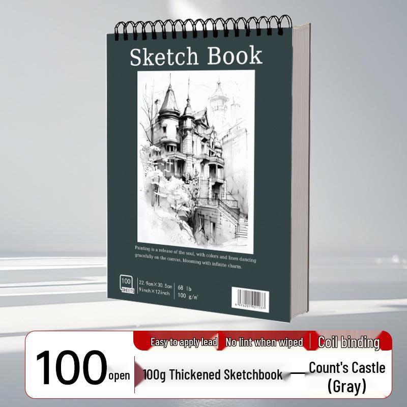 Thickened A4 Sketchbook for Art Students - Blank Drawing Paper for Pencil & Paint 100 Sheets