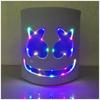 LED Marshmallow Mask Light Up Full Face DJ Helmet For Halloween Cosplay, Rave Music Festival Party Luminous Headgear