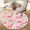 1pc Western Cow Boots and Hats Pattern Round Carpet, Perfect for Decorating Chairs, Living Rooms, Or Bedrooms, for Living Room.095