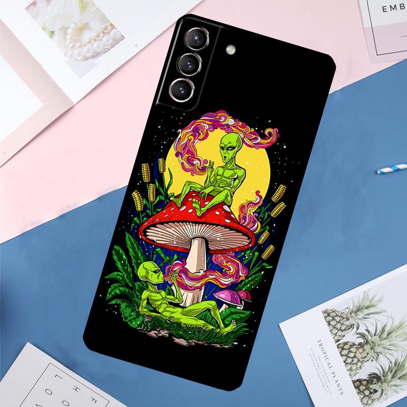 Mushroom Moon Shroom Farmer Case For Samsung Galaxy S25 Ultra S21 S22 S23 S24 Ultra S9 S10 Plus S20 FE S25 FE Back Cover